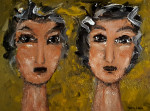 We are like sisters 60x80cm acrylic with frame (sold)