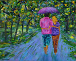 A rainy day 70 x 90 x 4 cm acrylic on canvas (sold)