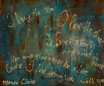 Love being here with you 60x70 cm acrylic with frame (sold)