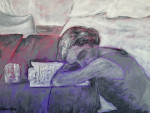 The letter 60 x 80 cm acrylic on canvas with frame