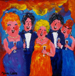 Party people II 30 x 30 cm canvas with frame