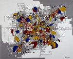 City vision 100x120x4cm acrylic/mixed media on canvas (sold)