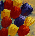 Tulips VI  50 x 50 cm acrylic on canvas with frame