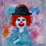Clown 50 x 50 cm acrylic on canvas 