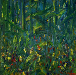Magic Forest III  50 x 50 cm acrylic on canvas with frame