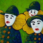 The shock 50 x 50 cm acrylic on canvas with frame