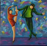 Dazzling spring I  50 x 50 cm acrylic on canvas with frame