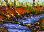 Natural Forest 30 x 40 cm acrylic on canvas with frame
