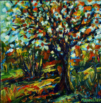 The beauty of autumn 30 x 30 cm with frame (sold)