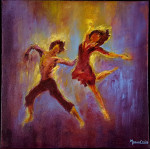 Energy II 50 x 50 cm acrylic on canvas with frame