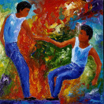 Faith 50 x 50 cm acrylic on canvas with frame