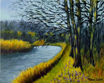 Winter forest 40 x 50 cm acrylic on canvas with frame