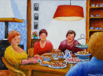 Baking club 30 x 40 cm acrylic on canvas with frame