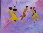 Dancing on air 40 x 50 cm acrylic on canvas with frame