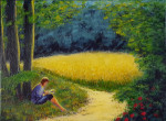 Tranquillity 30 x 40 cm acrylic on canvas with frame