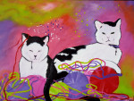 Playtime 60 x 80 cm acrylic on canvas with frame