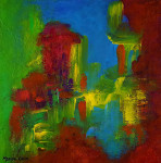 Reflections 50 x 50 cm acrylic on canvas with frame