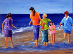 At the beach 60x80cm acrylic with frame (sold)