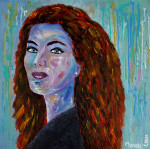 City Girl 50 x 50 x 4 cm acrylic on canvas