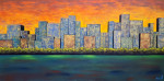 Deserted city 61 x 122 cm acrylic on panel