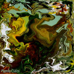 Upon the tree 30 x 30 cm acrylic paint on canvas
