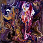 Mistic figure 20 x 20 cm acrylic paint on canvas