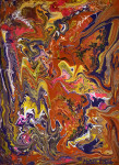Flying dragon 40 x 30 cm acrylic paint on canvas