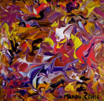 Party 20 x 20 cm acrylic paint on canvas