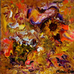 Sunny day 20 x 20 cm acrylic paint on canvas