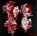 Exotic figures II 30x30cm acrylic paint on canvas with frame