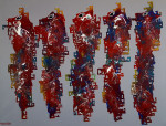 Exotic figures XII 70 x 90 x 4 cm acrylic paint on canvas 