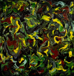 Untitled 30 x 30 cm acrylic paint on canvas with frame