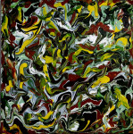 Untitled 30 x 30 cm acrylic paint on canvas with frame