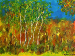 Summertime 40 x 50 cm acrylic paint on paper, framed