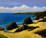 Bedruthan Steps, Cornwall 100x120x4cm acrylic paint/canvas