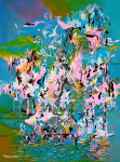 Energy Wave 80x60cm acrylic/mixed media on canvas (sold)
