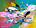 Splash 40 x 50 cm acrylic paint on canvas (sold)