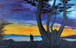 Romantic Sunset 75x115cm acrylic on canvas with frame