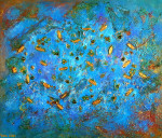 Earth recovered 100x120x4 cm acrylic/mixed media (sold)