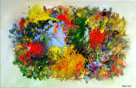 Joy 75 x 115 cm acrylic paint with frame (sold)