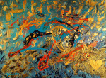 Splash 3  60 x 80 cm acrylic paint on canvas (sold)
