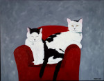 Brothers 70 x 90 cm acrylic on canvas with frame