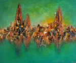 Dynamic City 100 x 120 x 4 cm acrylic paint on canvas