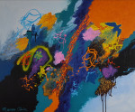 Life 100 x 120 x 4 cm acrylic paint on canvas (sold)