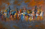 Date Night 79 x 119 cm acrylic on canvas with frame (sold)