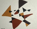Figures 80 x 100 cm. Acrylic paint & sand on canvas (sold)