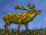 Burling deer 70 x 90 x 4 cm acrylic on canvas 