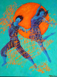 Energy 80 x 60 cm acrylic paint on canvas with frame (sold)