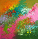 Spring feelings 90x90x4cm acrylic on canvas (sold)