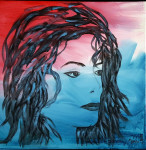 Unforgettable MJ 50 x 50 cm acrylic with frame